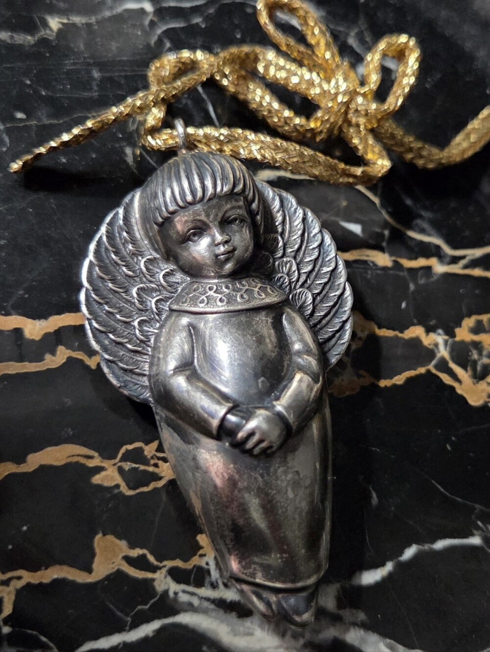 Topazio Portugal Vintage Sterling Tiptoe Angel Ornament